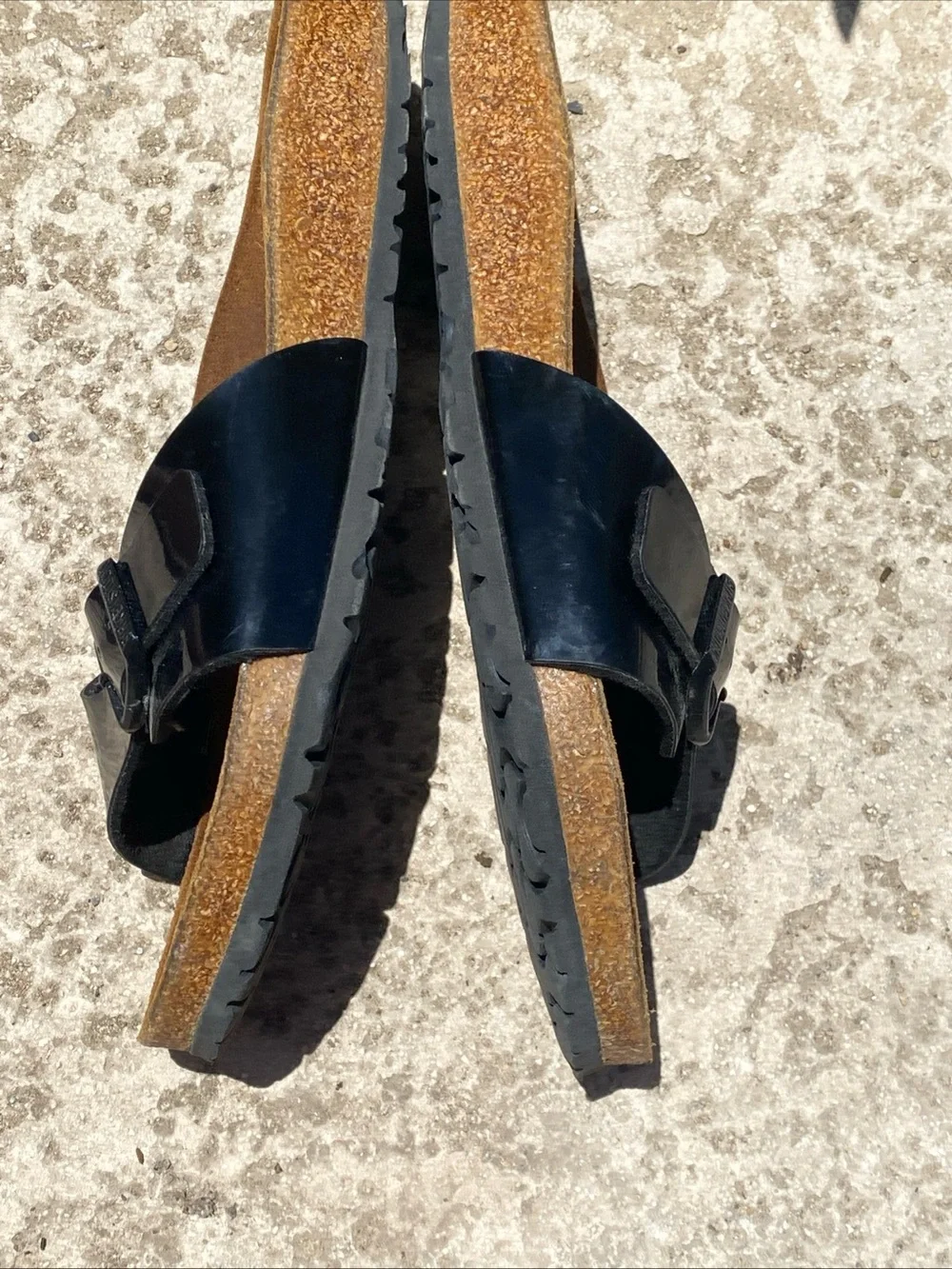 Birkenstock Madrid Single Strap Slide Sandals EU 39 US 8 Patent Leather reg wide